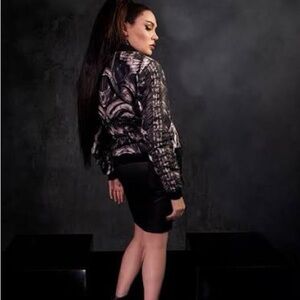 Stylish Black and Gold Bomber Jacket